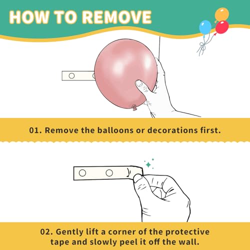 1200 Pieces Adhesive Glue Dots with 131ft Wall Protection Tapes, Protect Your Walls, Removable Double-sided Glue Tapes for Wall Balloon Decoration, Sticky Point Tapes for Crafts, Party, Birthday - Image 5