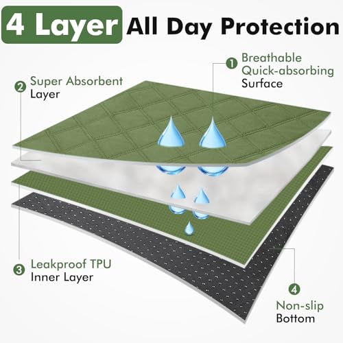 Image of Persure Dog Cat Pet Playpen Puppy Crate Cage for Indoor Outdoor Travel | Nursing Rest Zone Recovering Pet Quarantine Room Portable Pop Up Easy to Set up lightweight(Premium Green with Pad,Small)