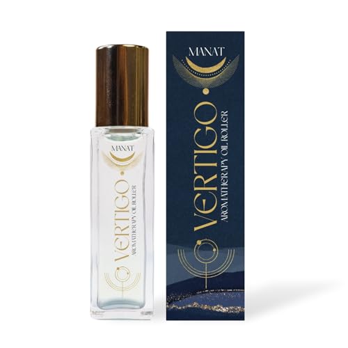 Manat Vertigo Essential Oil Roll On –100% Natural Aromatherapy – 10ml Glass Roller Ball – Dizziness Reduction