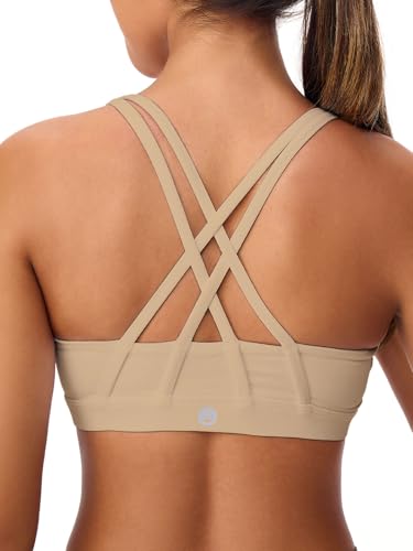 Women's Strappy Sports Bra for Workout and Yoga