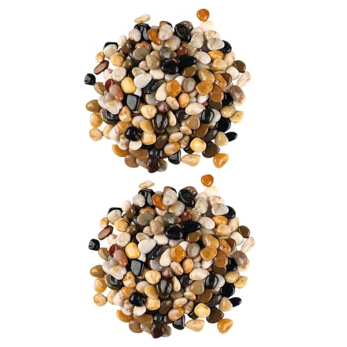 GANAZONO 2bolsas Guijarros Decorativos Naturales Para Peceras y Jardines De Piedras Pulidas De Decoración Acuática y Floral Para Terrarios y Paisajismo
