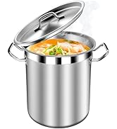 STOCKPOT 35 Quart Commercial Grade Large Stock Pot - Soup Pot with Lid - Non-Nickel Stainless Ste...