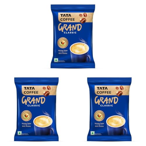 Image of Tata Classic Instant Coffee, 50g Pouch, Chicory Mix With Strong Taste & Rich Aroma, With Flavour Locked Decoction Crystals (Pack of 3)