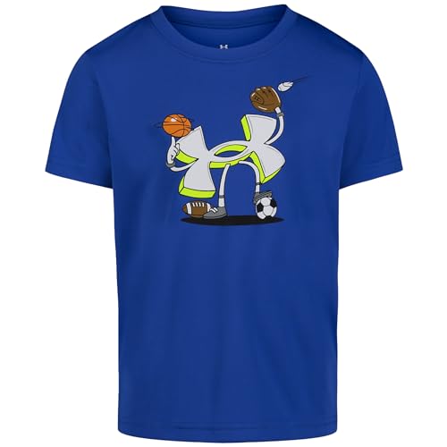 Image of Under Armour Boys' Short Sleeve Logo Graphic T-Shirt, Lightweight & Breathable, Relaxed Fit