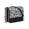 ROBERTO CAVALLI Class GWLPCE B13 Milano Rmx 0 Black/Silver Medium Shoulder Bag