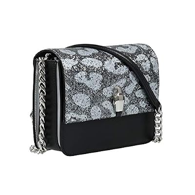 ROBERTO CAVALLI Class GWLPCE B13 Milano Rmx 0 Black/Silver Medium Shoulder Bag