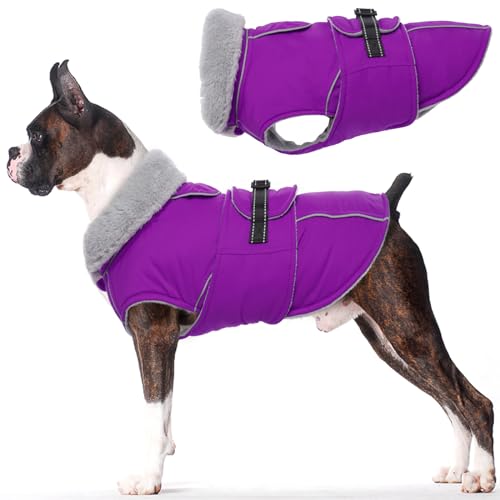 Image of Lelepet Dog Winter Coats for Medium Dogs Dog Jacket with Adjustable Buckle