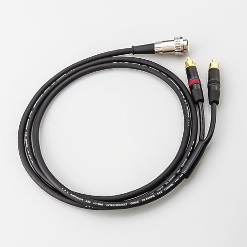 Cable DIN de 4 pines a 2 RCA con blindaje de cobre para audio de estudio 4