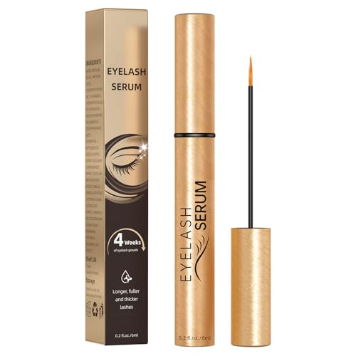 Lash Serum for Eyelash Growth, Peptide Eyelash Growth Serum for Longer, Fuller &amp; Thicker-Looking Lashes, Vegan Formula, Gentle for Sensitive Eyes 6mL