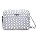 MIMUSELINA Bolsa carrito bebé universal adaptable a distintos cochecitos con corchetes en las asas. Bolso carro paseo bebé. Bolsa maternal para hospital. Bolso maternidad con cierre cremallera. (Gris)