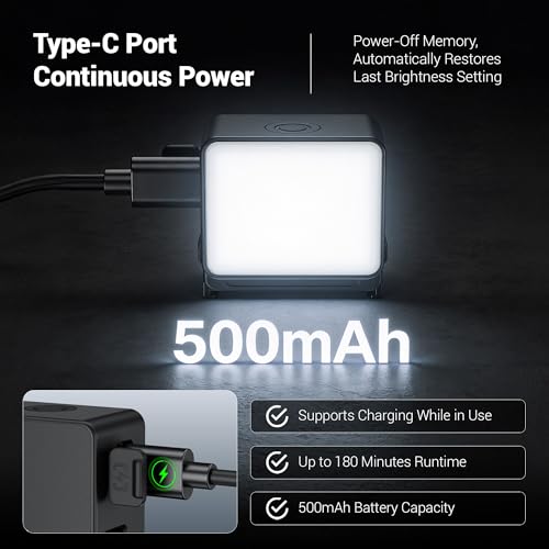 Image of JJC Action 6 LED Light Magnetic Auxiliary Fill Light for DJI Osmo Nano & Action 6 Accessories, Rechargeable IPX5 Waterproof Mini Video Light, Action6 Accessories for Selfie Vlog Recording Lightweight