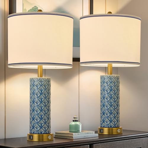 bdayanx Set of 2 Table Lamp for Living Room Bedroom