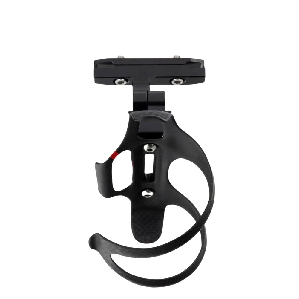 Soporte para sillín de bicicleta de aleación de aluminio con soporte para botellas de carbono, puente de expansión para botella de agua en la parte trasera, peso ligero, 92 g, accesorio