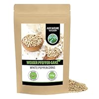 Alpi Nature Pfeffer weiß ganz 250g, weißer Pfeffer ganz, weiße Pfefferkörner, Pfefferkörner weiß