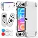 HSTOP Switch OLED Hülle Kompatibel mit Nintendo Switch OLED Model, Dockable Switch OLED Schutzhülle Case Kompatibel mit Nintendo Switch OLED Zubehör, Schutzhülle Kit mit Daumenkappes und Griff Case Mit Griff günstig Kaufen-HSTOP Switch OLED Hülle Kompatibel mit Nintendo Switch OLED Model, Dockable Switch OLED Schutzhülle Case Kompatibel mit Nintendo Switch OLED Zubehör, Schutzhülle Kit mit Daumenkappes und Griff Case