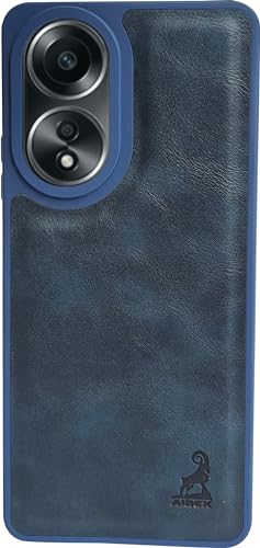 Image of AIBEX Shield Back Cover Case Compatible with Oppo A38 4G / Oppo A18 4G Back Cover | Flexible Vegan Leather | Full Camera Protection | Raised Edges | Super Soft-Touch | Bumper Case