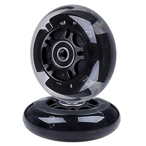 AOWISH LG2019-R80 80mm Leuchtende Inline-Skate Rollen Schwarz