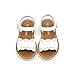 L'Amour Ella Scalloped Sandal | Girls Open Toe Fashion Sandals (Toddler/Little Kid)