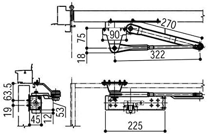 Amazon Ykkap メンテナンス部品 ドアクローザ Hh 4k 135 Hm マットステン 製品色 形状等仕様変更になる場合があります ドア用金物