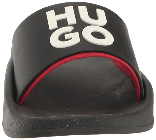 Image of HUGO Men's Stacked Logo Slide Sandal