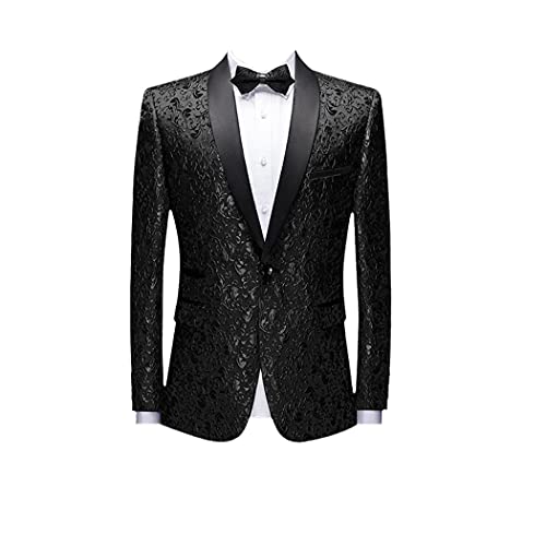 Veste de smoking ajustée col châle pour chanteur et hôte