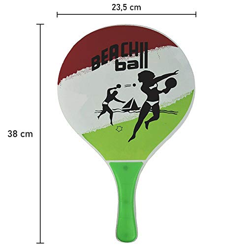 Kit Frescobol 2 Raquetes 1 Bola Praia CBRN14941