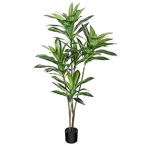 CROSOFMI Arbre Dragon Artificiel 150cm Plantes Artificielles Interieur en Pot Fausse Plante Verte Décoration pour Intérieur Extérieur Maison Chambre Salon Balcon Cour Jardin