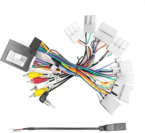 WOWiViD Car Head Unit Wire Hareness for Toyọta Caṃry Corọlla RAV4̣ 4Ruṇner Tacọma, Fit Toyọta Car Stereo Radio Power Cable USB CANBUS Decoder Adapter Support J-B-L Amplifier SWC
