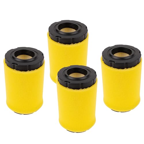 BlueStars 4 Pcs 796031 Air Filter with 797704 Foam Pre-cleaner - Compatible with 992376 590825 591334 594201 John Deere MIU14395 D100 Husqvarna YTH24V48 YTH22V46 Lawn Tractor Lawn Mower Air Cleaner