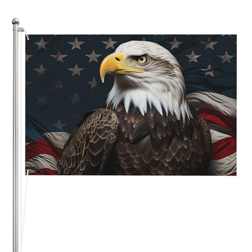 Bannière décorative Aigle américain pour embellir votre cour et accueillir vos invités