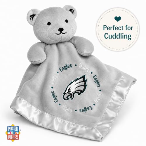 Image of Baby Fanatic NFL Baby Security Blanket Bear Snuggle Toy for Newborn Boy Girl Unisex Stuffed Animal Officially Licensed- -Philadelphia Eagles