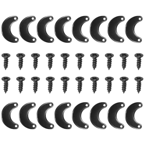 Image of HARFINGTON 200Pcs Picture Frame Backing Hardware Clip with 200Pcs Screws Photo Frame Turn Button Fasteners Picture Turn Backing Clips for Craft Hanging Picture Drawing Craft, Black
