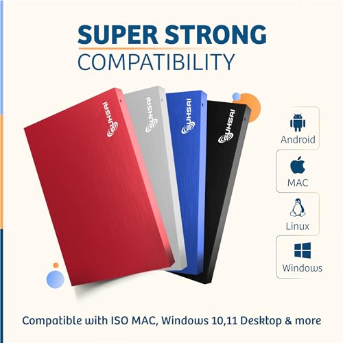 Image of External Hard Drive 160Gb USB 2.0 Portable Hard Disk Storage & Memory Expansion HDD, Backup External Hard Drive for Laptop Computer, MacBook, and Desktop (Silver)
