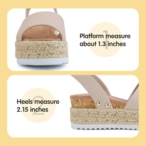 Image of PANDANINJIA Girls Sandals Wedge Platform Espadrille Open Toe Summer Little Big Kid Flower Girl Heels Dress Shoes