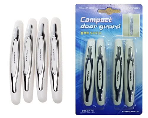 Image of Car Door Guard Edge Protector White Universal for All Cars Set of 4 Pieces | Plastic