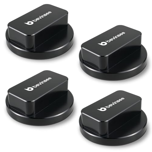 Image of Bevinsee 4pcs Floor Jack Pad Adapter Aluminum Compatible with BMW & Mini E46 E90 E91 E92 E93 F30 F31 M3 F80 M3 G20 Jack Pad Frame Rail Protector Universal Black