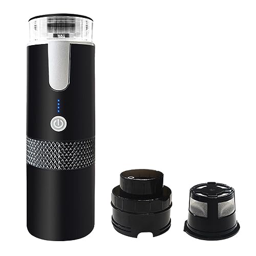 Yinuoday Macchina da caffè portatile Macchina per caffè espresso senza fili Piccola macchina da caffè da viaggio compatibile con capsule macinate e K-Cup