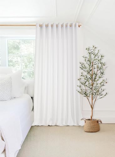 MRTREES Extra Breite Gardinen Ösen Leinen Wohnzimmer Modern 1 Stück, 245 cm Lang, 300 cm Breit… – Ansicht 6