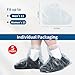 LIIAFUO 5 Pairs Shoe Covers for Rain Disposable, Plastic Boot and Shoe Covers for Men and Women (Transparent)