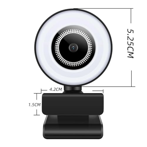 Webcam PC anti-teint terne Full HD 8MP avec micro pour visioconférence