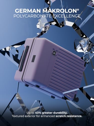 Image of EUME Classic Check-in Large 75 Cm Luggage Trolley Bags for Travel, Violet Ash | Polycarbonate (PC) 8 Hinomoto Wheels Suitcase | Trolley Bag Large Size