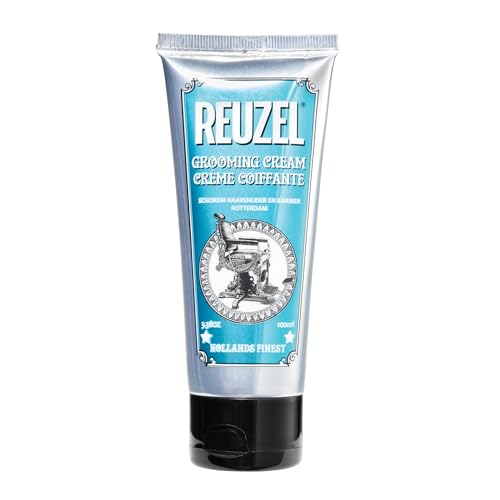 Reuzel Grooming Hair Cream for Men - Subtle, Sugary Rum Fragrance - Low Shine Finish - Contains Moisturizing Properties - No Buildup - Natural, Pliable Hold - Suitable for All Hair Types - 100 ml