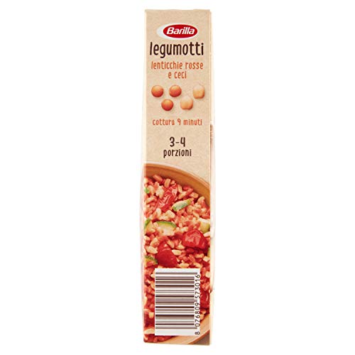 Barilla Risoni aus Hülsenfrüchten - Rote Linsen und Kichererbsen, 3er Pack (1 x 300g)