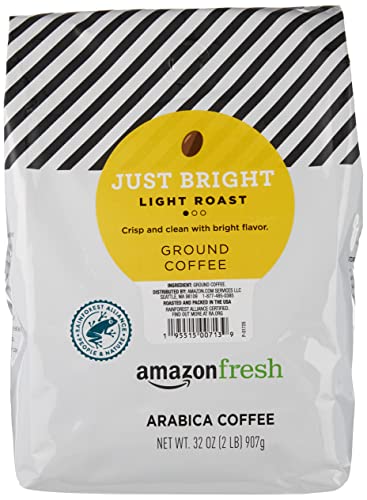 Amazon Fresh, Just Bright Ground Coffee, Light Roast, 32 Oz Amazon Fresh, Just Bright Ground Coffee, Light Roast, 32 Oz