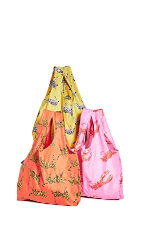 BAGGU Standard Reusable Shopping Bag, Ripstop Nylon Grocery Tote or Lunch Bag, Fancy