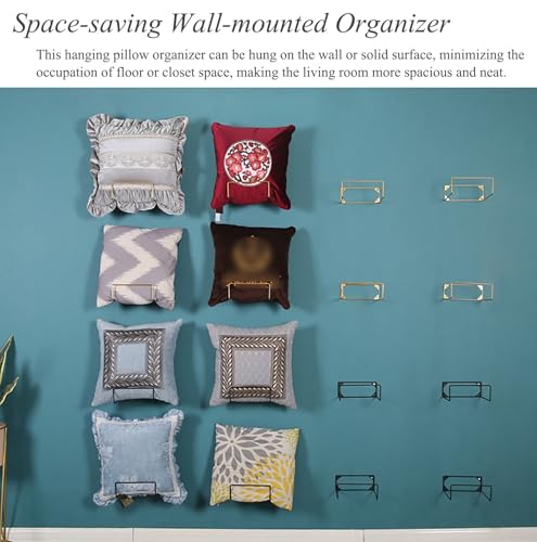 Estante para cojines decorativos con soporte colgante y portatil para organizar almacenes 5
