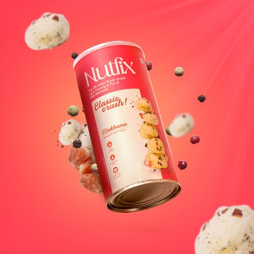 Image of Nutfix Best of Nutfix Roasted Makhana Combo Pack of 4 (300g) | Himalayan Salt & Pepper, Cheddar Cheese Jalapeno, Fiery Peri Peri & Tangy Tomato | Crunchy Phool Makhana Fox Nuts | Assorted Savoury Snacks