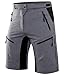 Produktbild Wespornow Herren MTB Kurz Hose mit Reißverschlusstaschen-Fahrradhose Schnelltrocknend Radhose Wanderhose Kurz Mountainbike Shorts Sporthose-RadlerhoseGrau,2XL