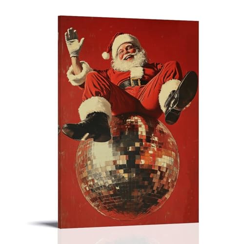 Vintage Santa Claus Wall Art Red Santa Claus Christmas Decor