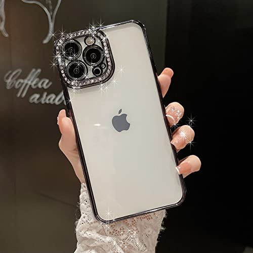 Coque tressée en diamant iPhone 12 13 14 Pro Max housse protection appareil photo paillettes